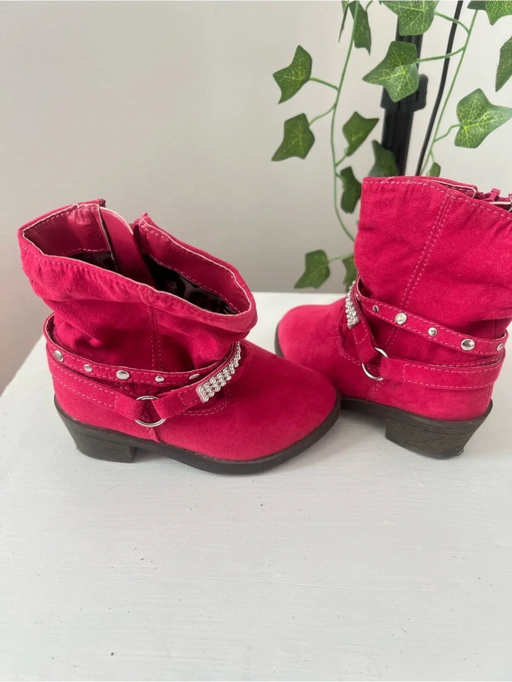 Piper Hot Pink Girls Ankle Boots